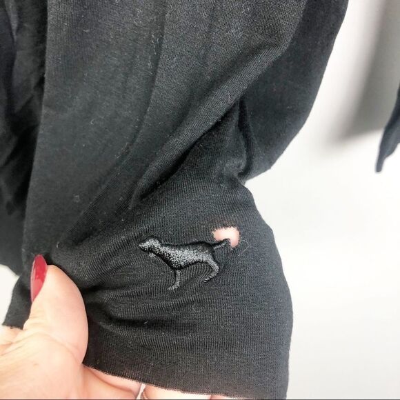 VICTORIA’S SECRET PINK | Deep V Back Black Top XS - Picture 7 of 8